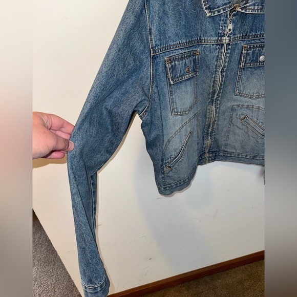 Express Bleus Vintage Blue Jean Jacket Size Large - Picture 7 of 10